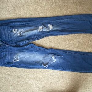 Refuge Blue Distressed Skinny Jeans